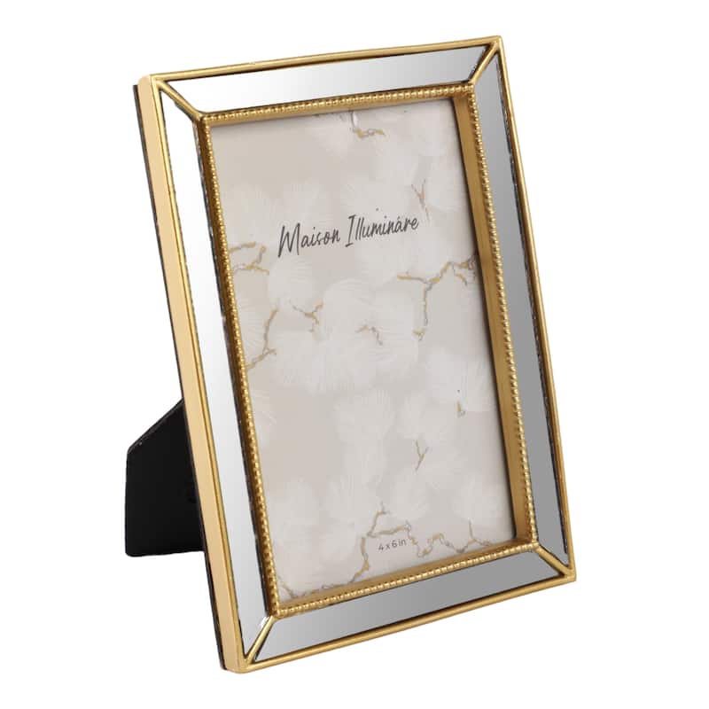 Resin Glass Photo Frame Modern Glam Style Sleek Decorative Detailing