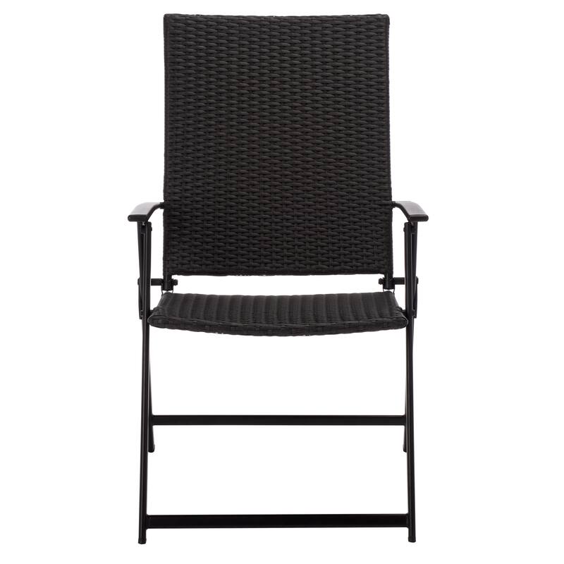 SAFAVIEH Outdoor Living Simon Folding Chair (Set of 2) - 23"W x 26"D x 38"H