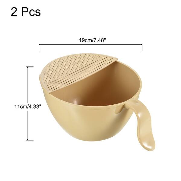 Vegetables Washing Basket Plastic Rice Strainer Drain Baskets 2PCS - 23 ...