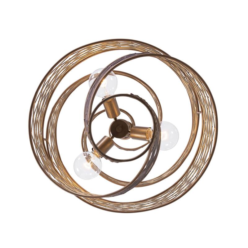 Flow Hand-Crafted Recycled Steel 3-Light Pendant