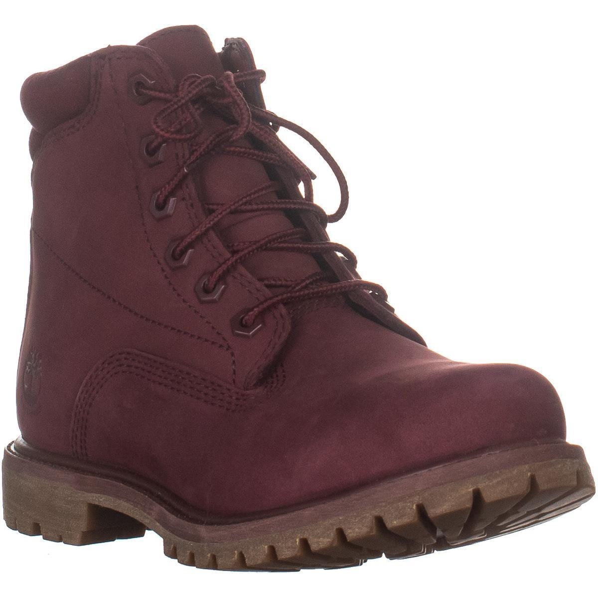 burgundy timberland boots