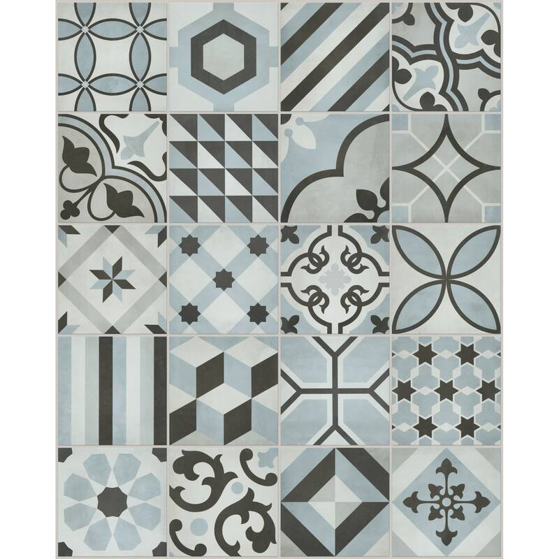 Shaw Revival Deco Blend - 8" Square Floor and Wall Tile - Matte Visual - Agate