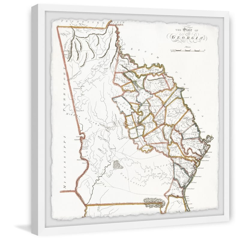 'The State of Georgia' Framed Painting Print