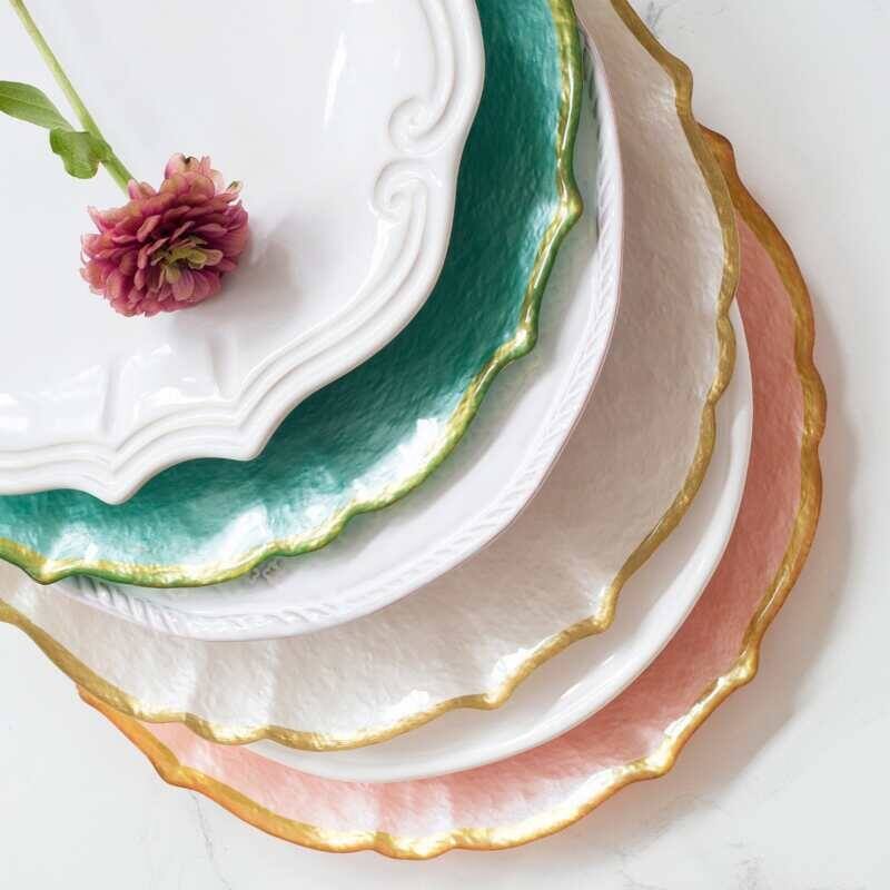 viva by VIETRI Baroque Glass Cobalt Service Plate/Charger