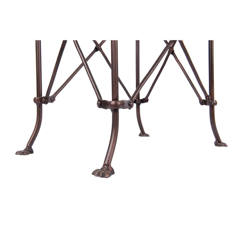 Rectangular Metal Side Table with Unique Claw Sole Feet