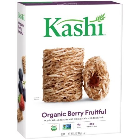 Kashi Whole Wheat Biscuits Cereal - Berry Fruitful - Case of 12 - 15.6 oz.