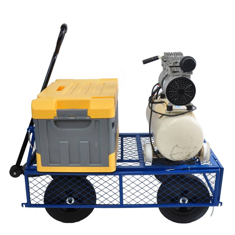 Multi-functional cart with 10-inch solid tires for gardening and farming