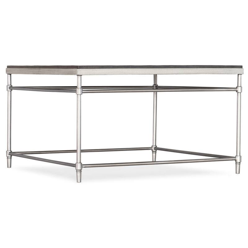 Hooker Furniture St Armand 30" Square Contemporary Industrial Cocktail - Black