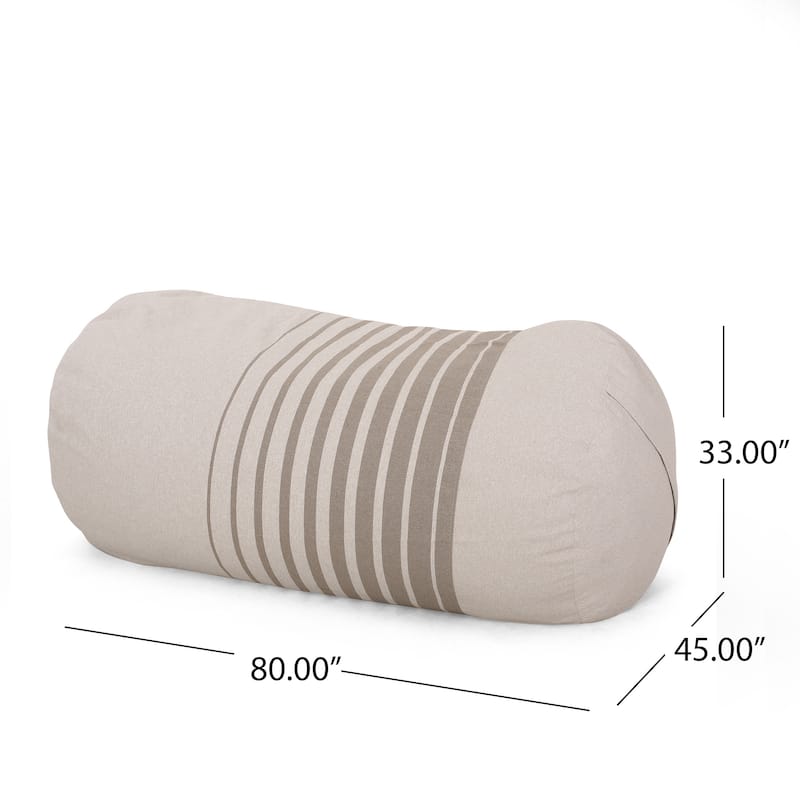 Hudgeons Indoor Striped Bean Bag by Christopher Knight Home