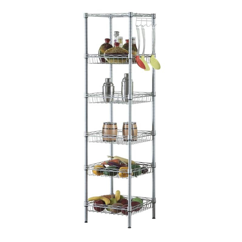 6 Layers Carbon Steel & PP Storage Rack