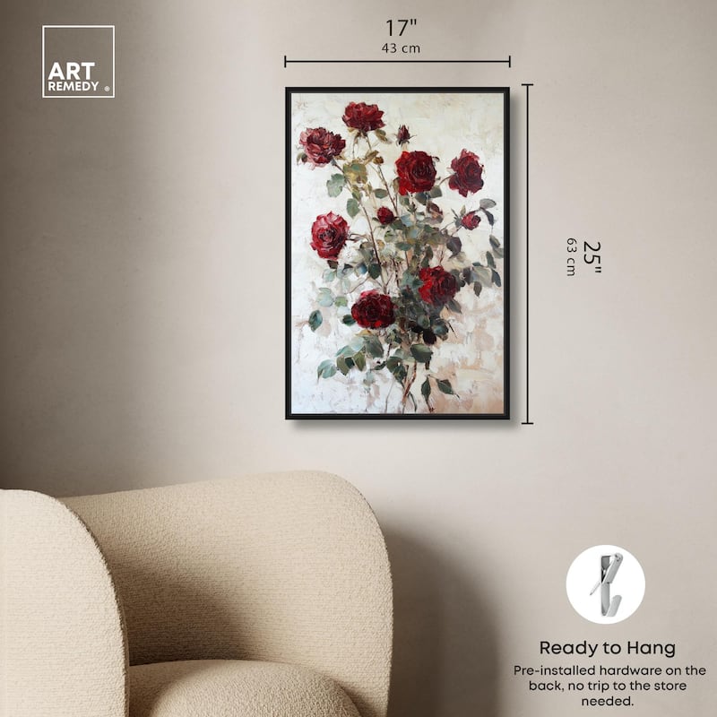 Velvet Vermilion I Canvas by Art Remedy