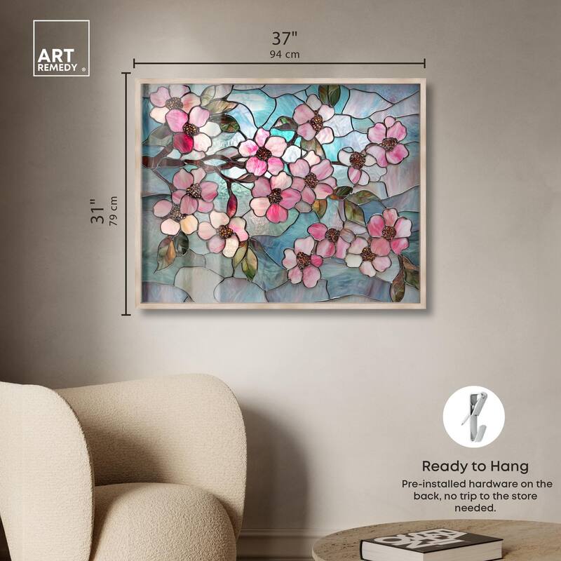 Shimmering Spring Blossoms II Shadowbox by Art Remedy