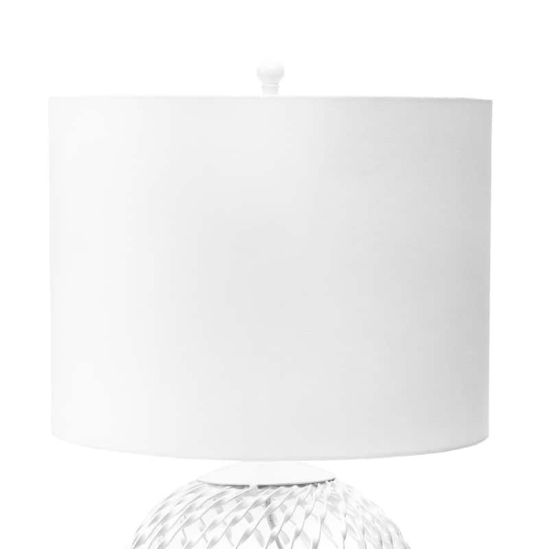 Nuloom Galena 20" Contemporary White Table Lamp - 13"W x 13"D x 20"H