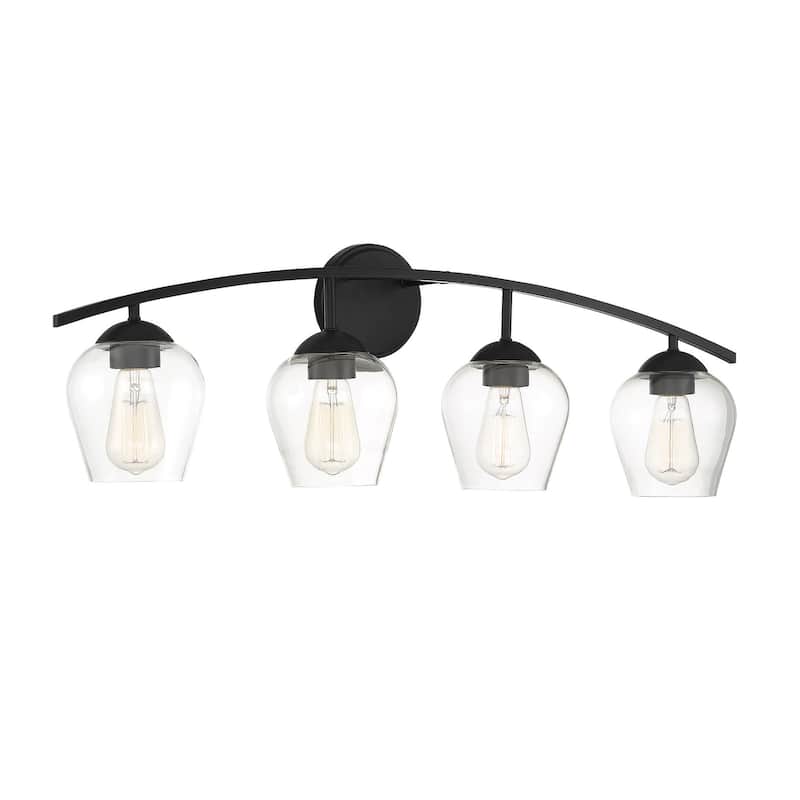 Meridian M80033 4 Light 33" Wide Bathroom Vanity Light with Clear