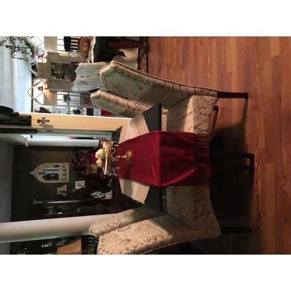 Shop Cortesi Home Miller Beige Script Fabric Dining Chair