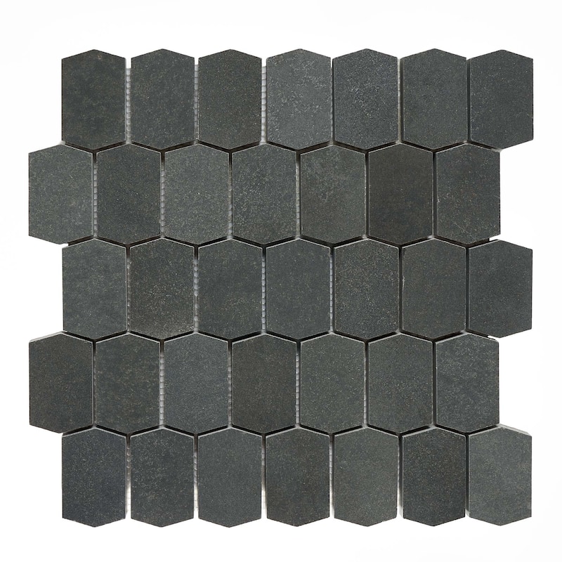 Vulcan Black Adelaine Honed Mosaic Tile