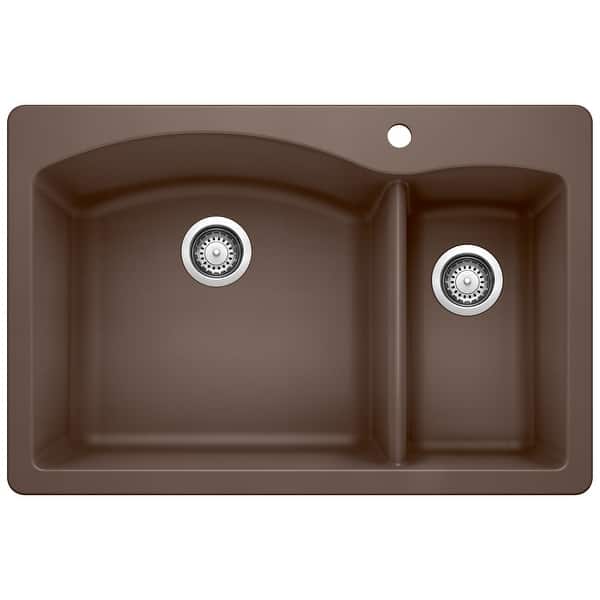 slide 2 of 4, Blanco Diamond 22-In X 33-In Double-Basin Multi-Mount Kitchen Sink - 22" x 33" x 9.5" - 22" x 33" x 9.5"