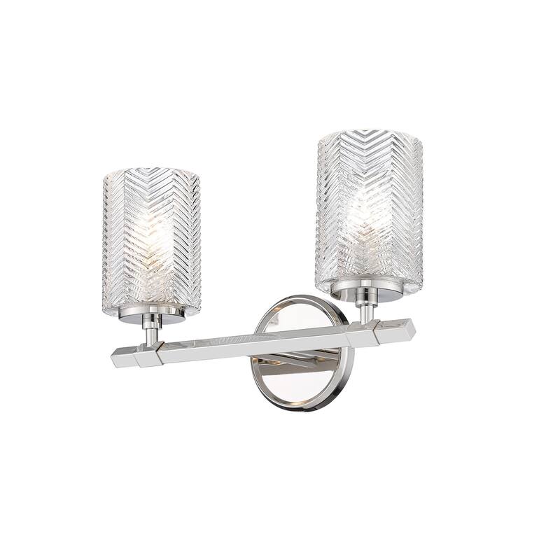 Z-Lite Dover Street 2 Light 14" Wide Bathroom Vanity Light - Polished Nickel