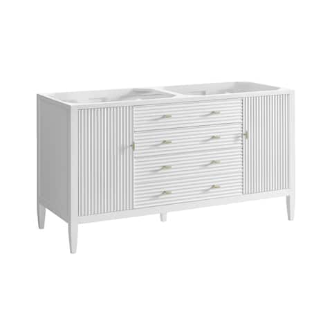 James Martin Vanities Myrrin 60 Double Vanity, Bright White