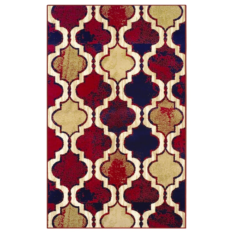 Superior Viking Contemporary Geometric Trellis Indoor Runner or Area Rug