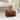 Villa by Classic Home Kona 24" Brown Leather Floor Cushion Pouf
