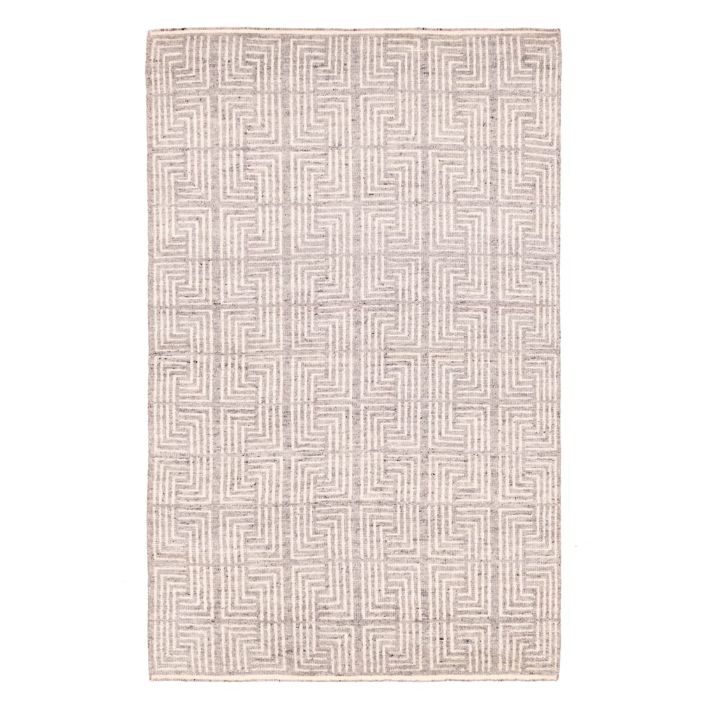 ECARPETGALLERY Hand-knotted Tangier Grey Wool Rug - 5'0 x 7'10