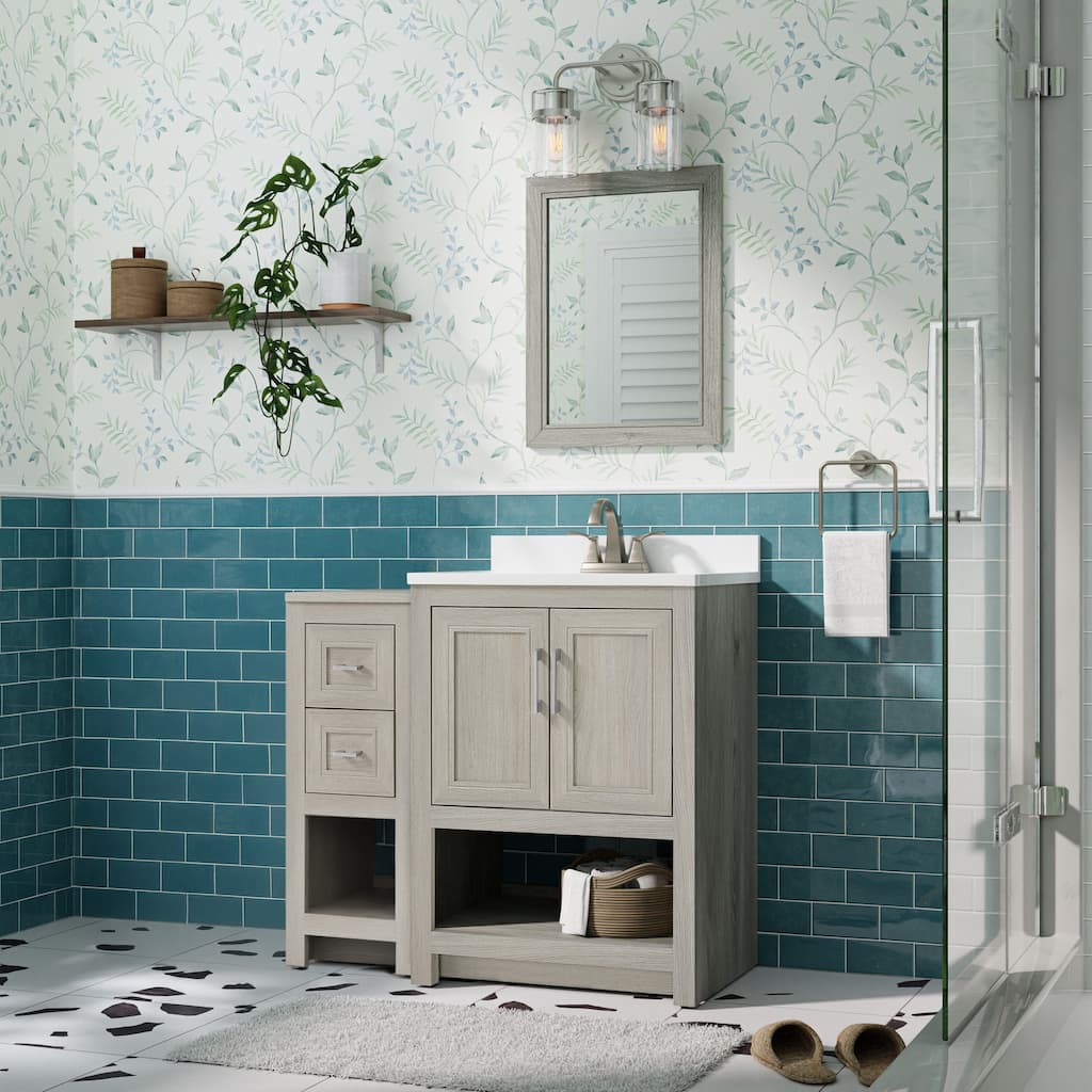 Blakely 25/31 Inch Vanity Mirror and Floor Cabinet Set