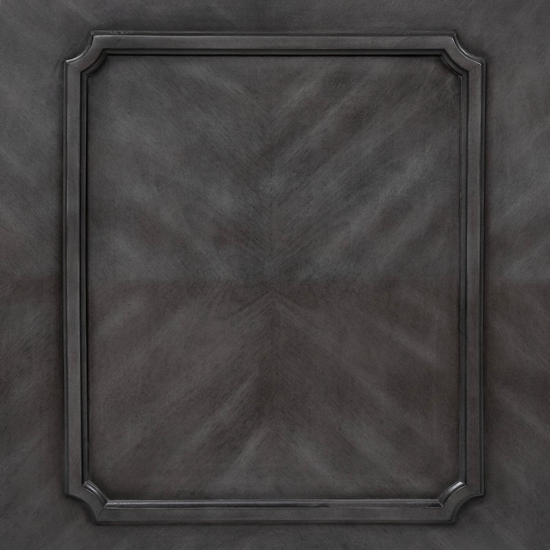 Groenlo Transitional Grey Solid Wood Multi-Storage Standing Bar with Molded Details by Copper Grove