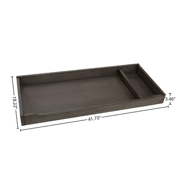 Taylor 42" Wide Farmhouse Changer Topper, Dusk Gray