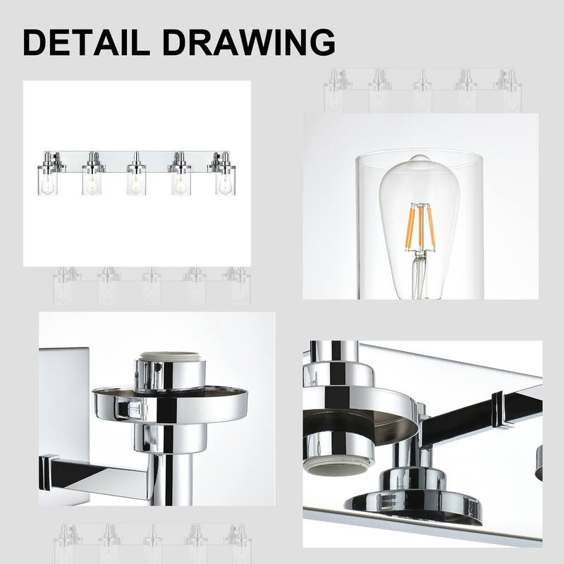 Modern Bathroom Lights with Clear Shape