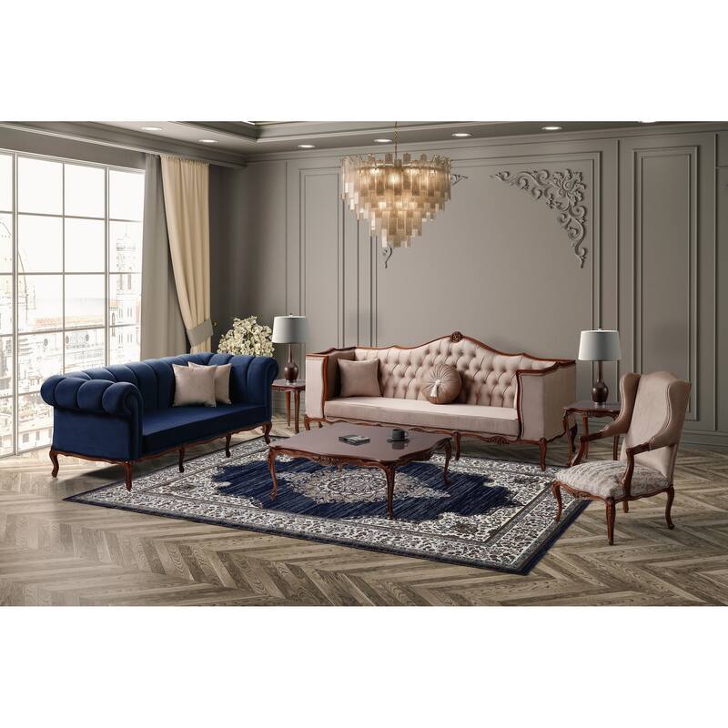 Master Collection Medallion Transitional Area Rug
