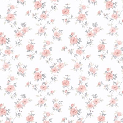Lansing Mini Rose Trail 20.5 In X 33 Ft Washable Wallpaper