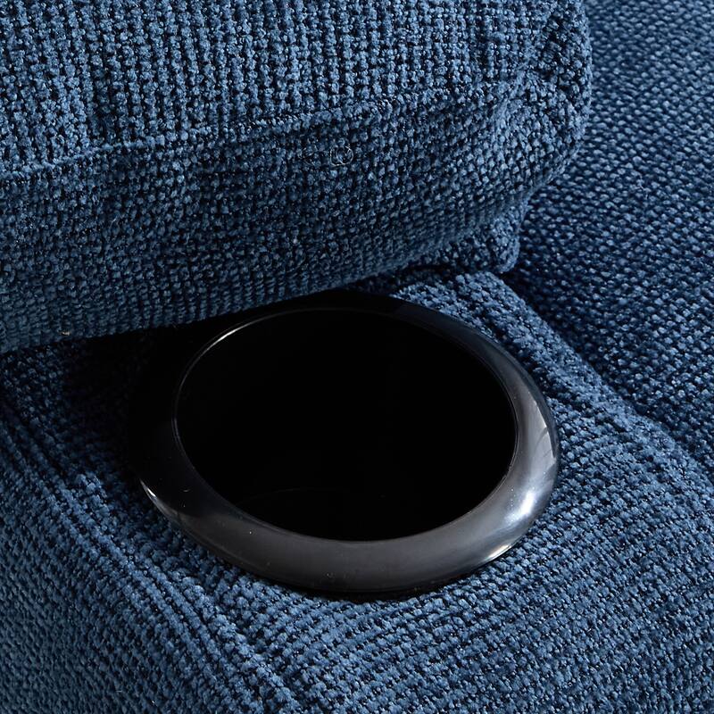 Massage Recliner Chair with Vibration & Heating, Ergonomic Single Sofa Chair, Recliner Chair with Side Pockets & 2 Cup Holders