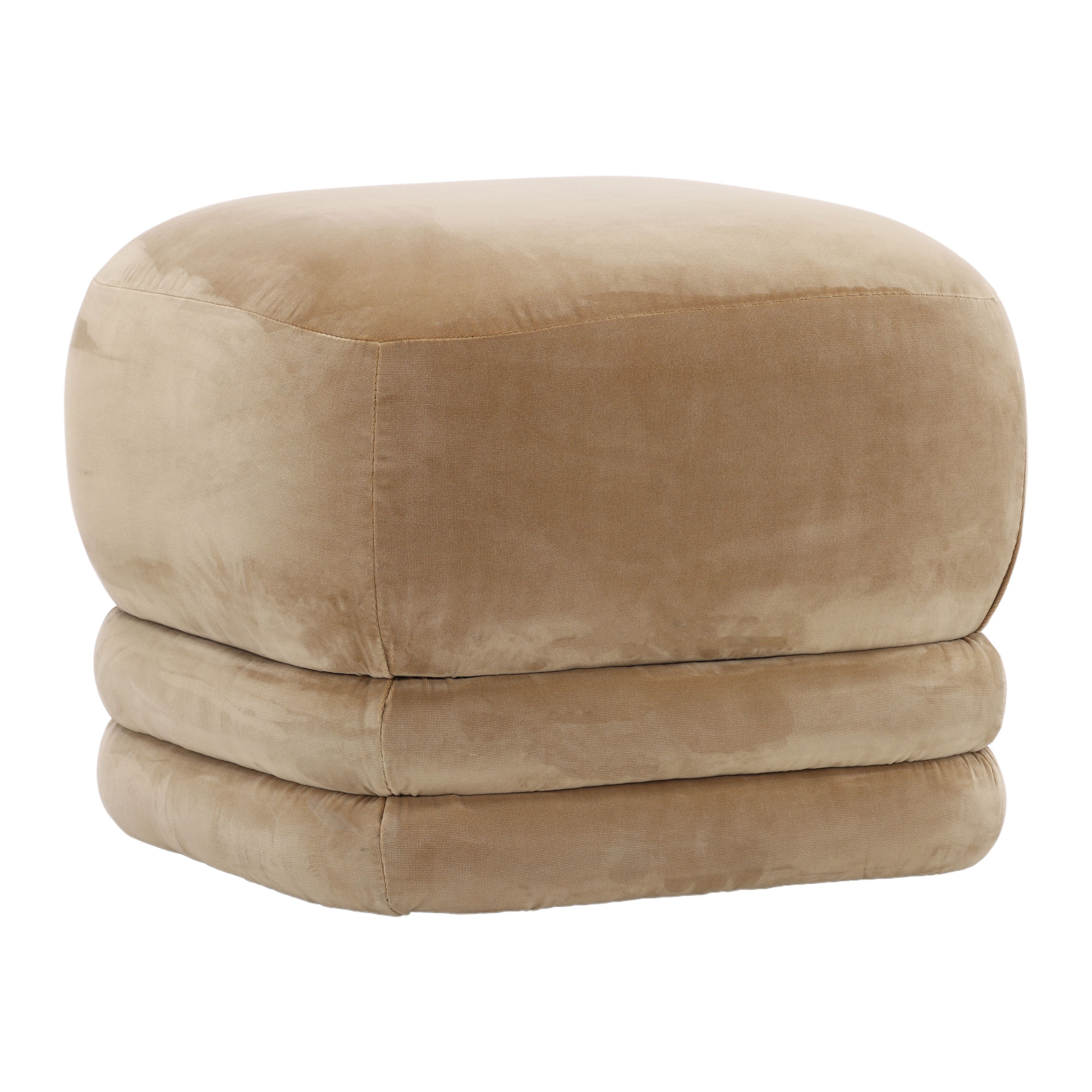 Miles Upholstered Ottoman, Camel