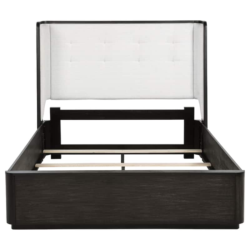 Leandro 55-inch Wingback Bed Burnished Black