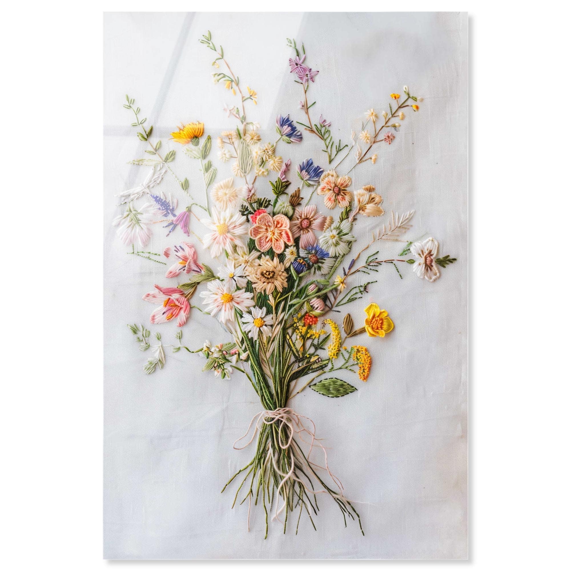 Wildflowers Cottage Acrylic Glass Wall Art by Art Remedy