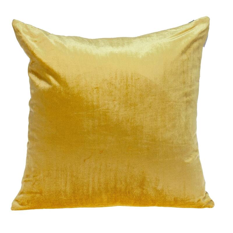 HomeRoots 20" Purple And Dark Gray Cotton Blend Throw Pillow - Yellow