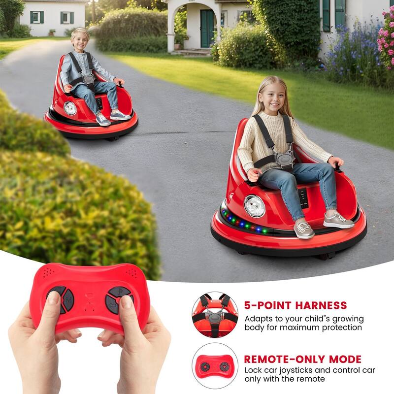 12V Bumper Car Ride On Toys for Kids & Toddlers with Remote Control