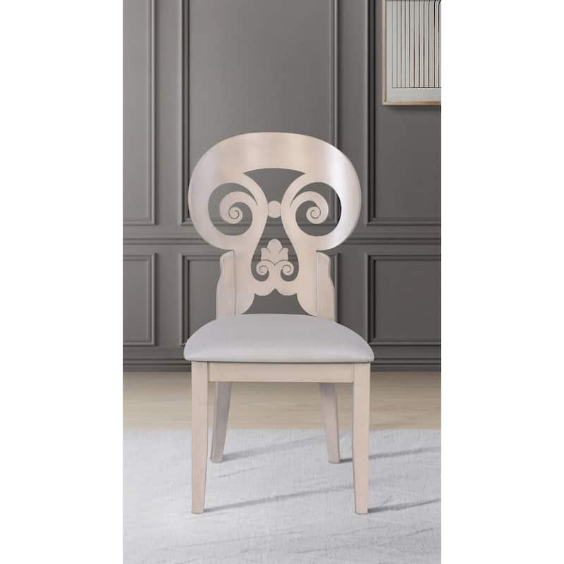 Rahma 7-Piece Dining Table and Chair - 6 Chairs Only - Antique Grey / Warm Grey