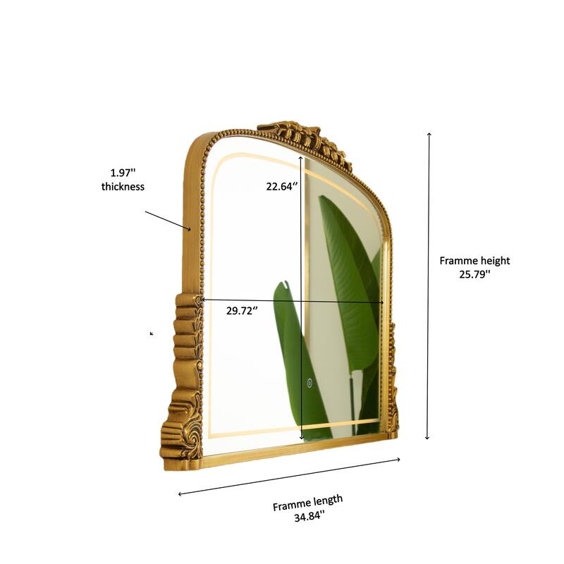 Velora Exquisite Retro Irregular PU Art Decorative Mirror - Bathroom, Bedroom, Living Room - Silver