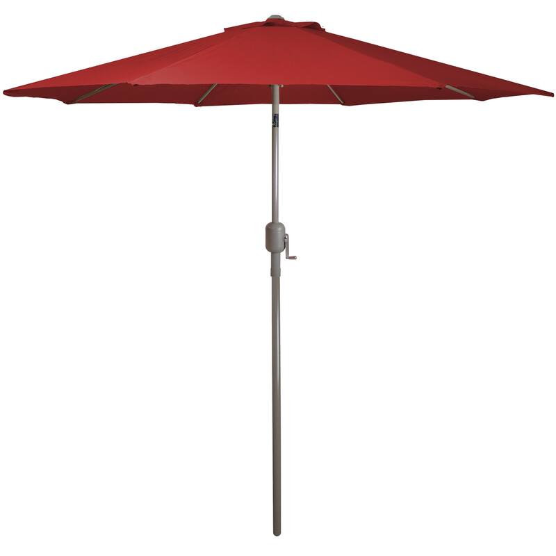 9ft Outdoor Patio Market Umbrella with Hand Crank and Tilt