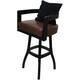 Option Marble Brown Vinyl - Black Pillow - Black