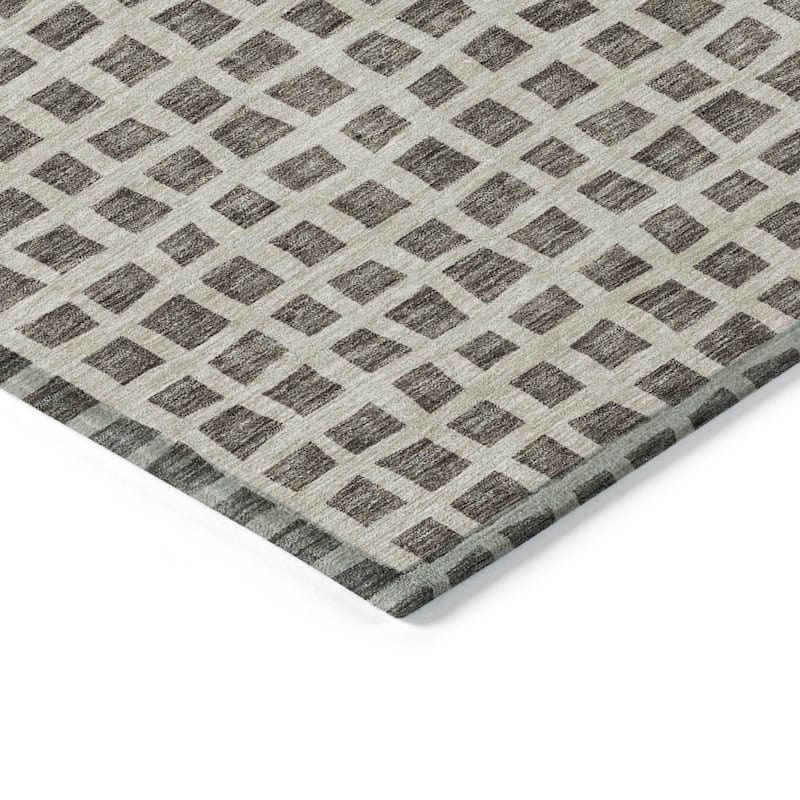 HomeRoots Geometric Transitional Rectangle Outdoor Rug