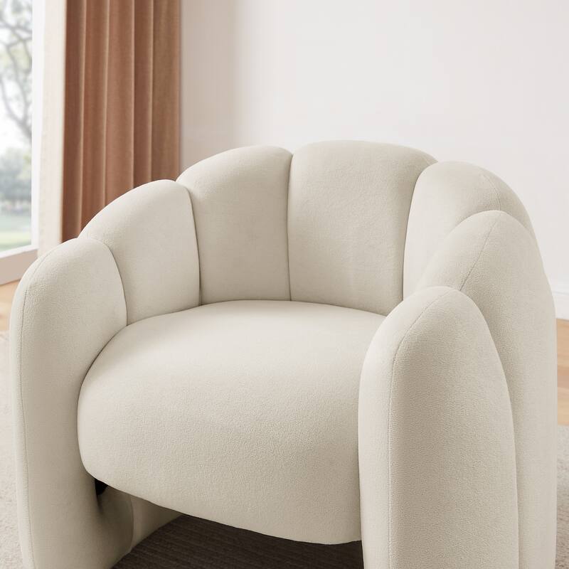 Art Leon Petal Accent Barrel Chair with Pillows