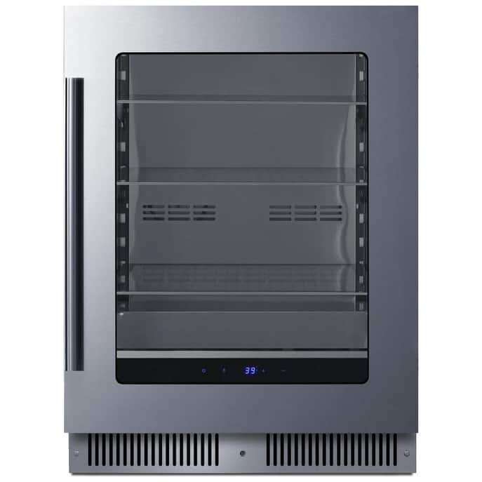 Summit SDHG2443 24" Wide 80 Can Capacity Beverage Cooler with - Glass