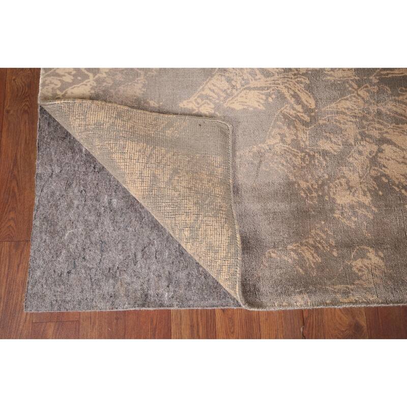Abstract Indian Area Rug Hand-Knotted Oriental Wool Carpet - 5'8"x 7'10"