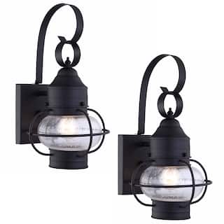 2 Pack - Onion Design Light Outdoor Wall Lantern Light Set - 7.21"x8.34"x13.91"