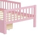 preview thumbnail 15 of 37, Twin Size Bed with Headboard Storage Rack, Two Under-Bed Drawers, Three-Side Guardrails for Safety and Security