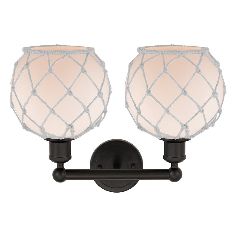 Innovations Lighting Endless Possibilities Edison - Farmhouse Rope - 2 Light 17" Bath Vanity Light