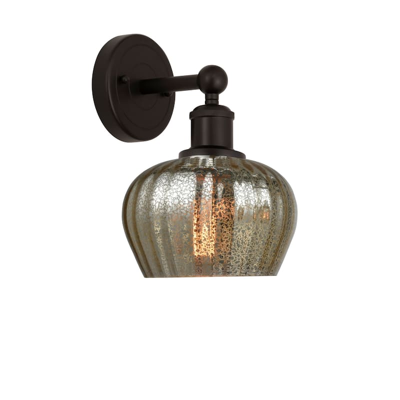 Innovations Lighting 616-1W-10-7 Fenton Sconce Fenton 10" Tall Wall - Oil Rubbed Bronze / Mercury